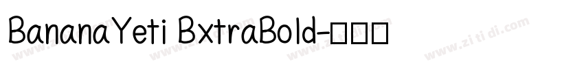 BananaYeti BxtraBold字体转换